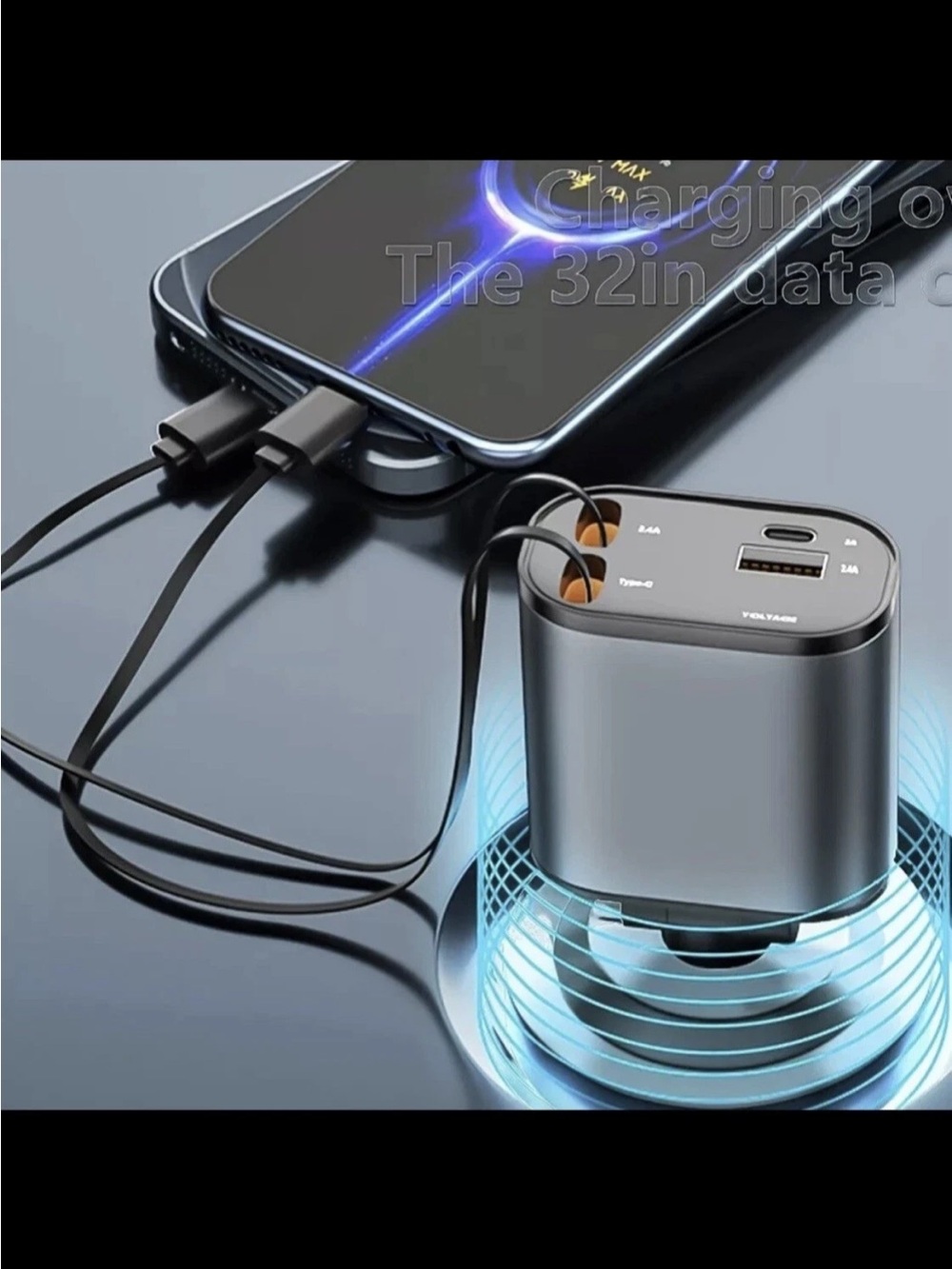 SUPER FAST CHARGE 4-in-1 Car Charger - Silver - Picture 9 of 9